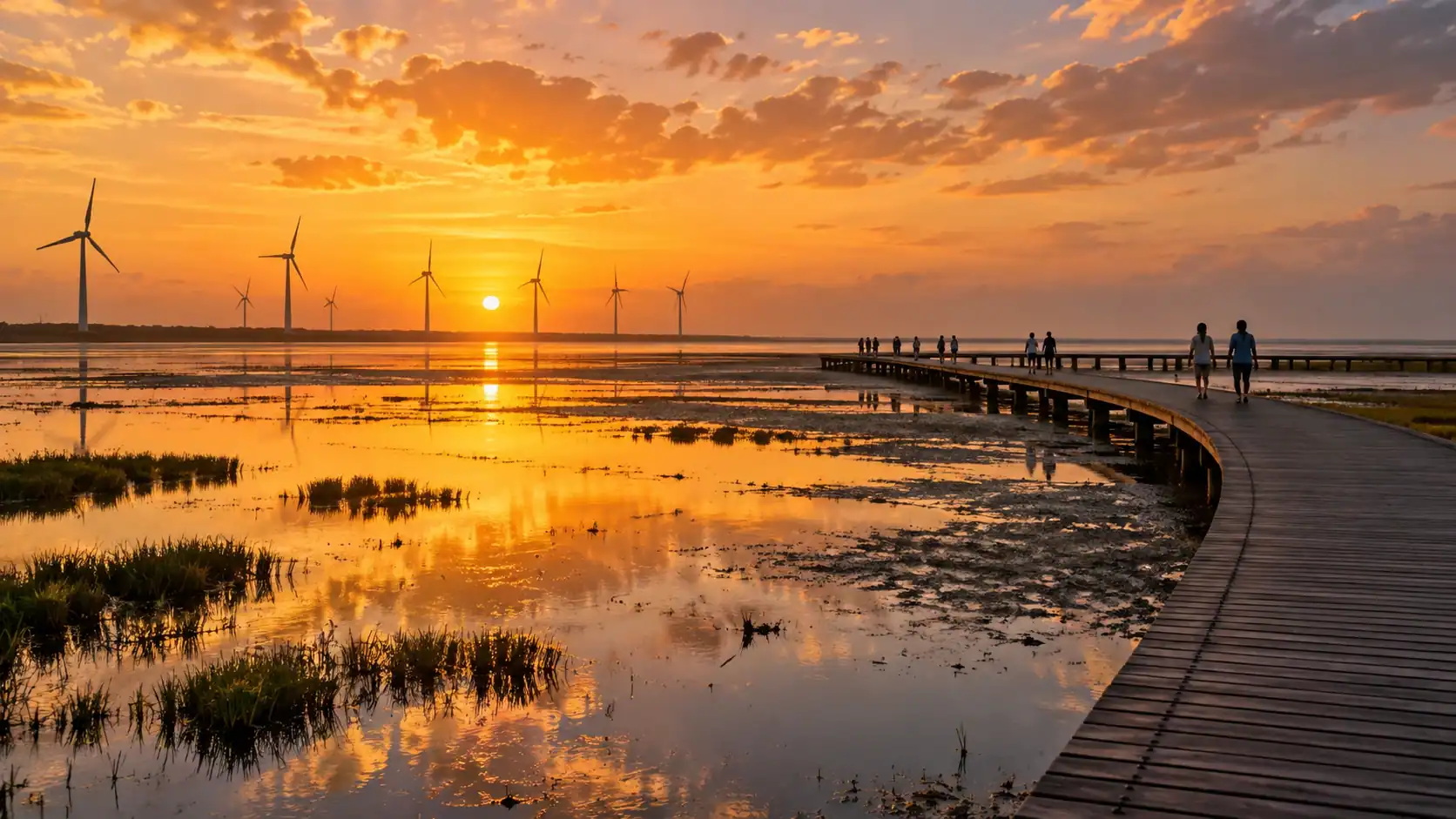 Gaomei Wetlands in Taichung